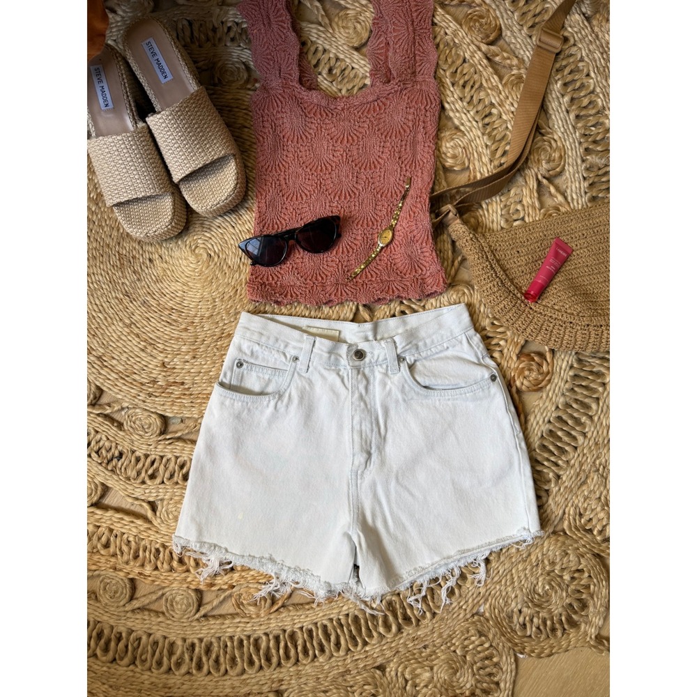 Vintage Rio Whitewash Denim Shorts‎